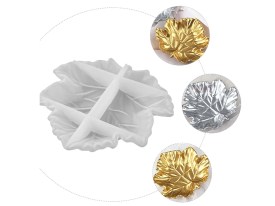 Molde silicona plato hoja nervaduras